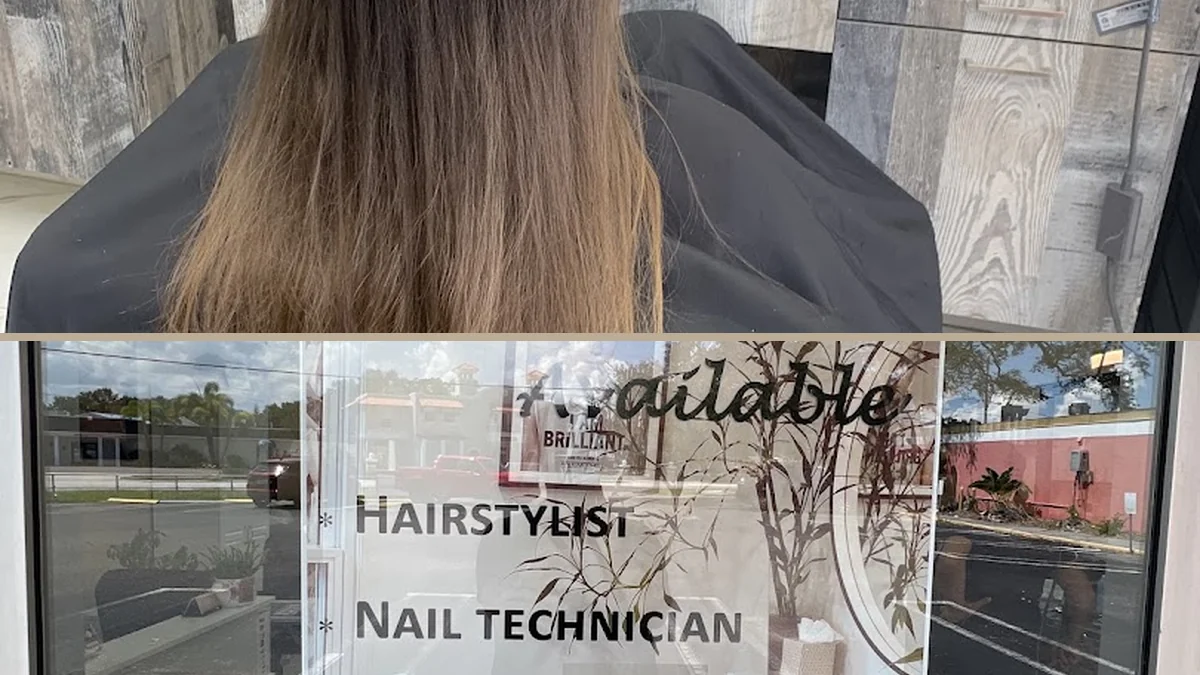 Hair styling station with salon chairs and mirrors.